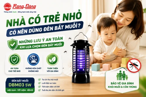 Nhà có trẻ nhỏ có nên dùng đèn bắt muỗi không
